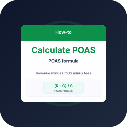 How to Calculate POAS — Step-by-Step Formula How to Calculate POAS — Step-by-Step Formula — POAS profit bidding and ecommerce Google Ads guide by Profit Bid