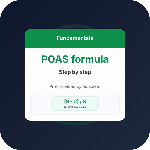 POAS Formula Explained — Step by Step POAS Formula Explained — Step by Step — POAS profit bidding and ecommerce Google Ads guide by Profit Bid