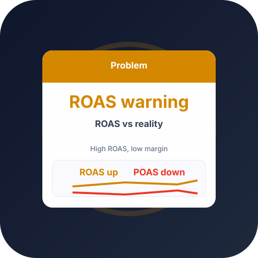 ROAS Looks Good But No Profit — The Fix ROAS Looks Good But No Profit — The Fix — POAS profit bidding and ecommerce Google Ads guide by Profit Bid