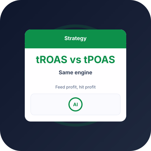 Target ROAS vs Target POAS: Which to Bid? Target ROAS vs Target POAS: Which to Bid? — POAS profit bidding and ecommerce Google Ads guide by Profit Bid